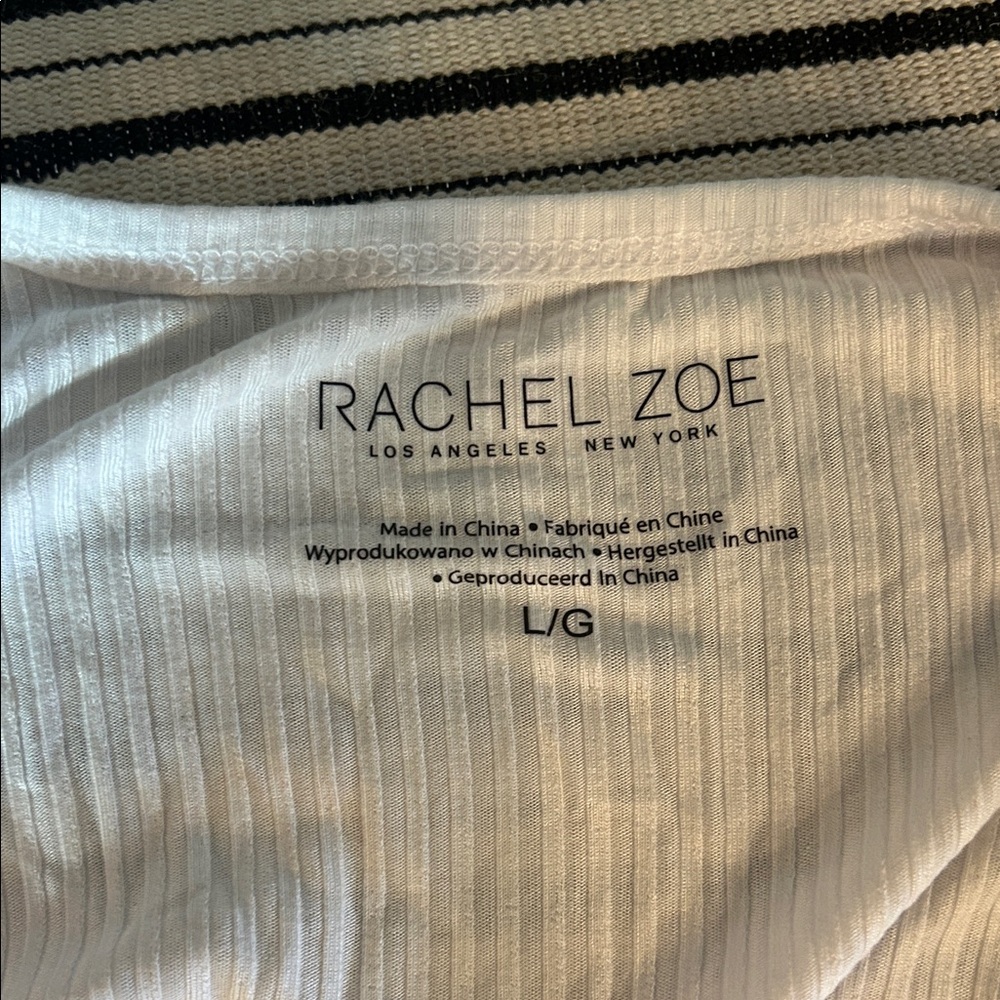 Rachel Zoe White Sleeveless Ribbed Top - Picture 2 of 4
